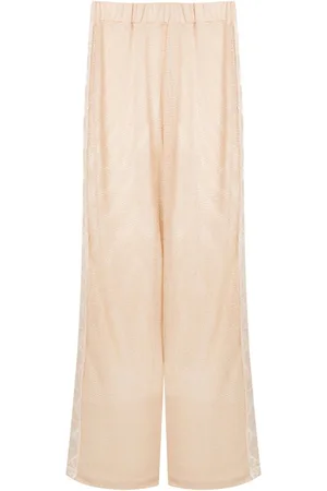 Olympiah Pantalones anchos con ribete de encaje