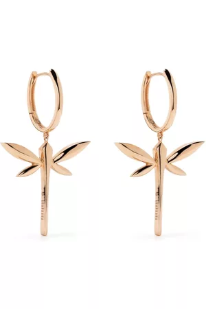 ANAPSARA Pendientes Dragonfly pequeños en oro de 18kt