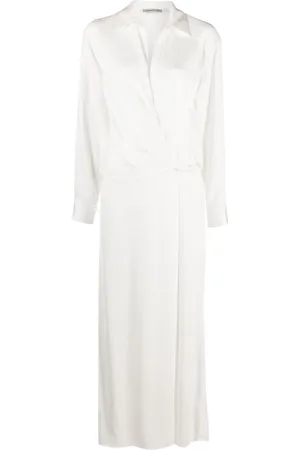 CHRISTOPHER ESBER Vestido camisero largo drapeado