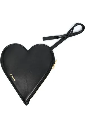 Jil Sander Cartera con forma de corazón y logo