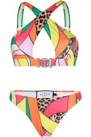 Philipp Plein Bikini con tiras cruzadas