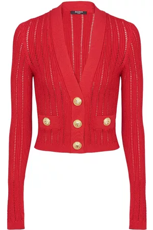 Balmain Cárdigan corto con cuello en V