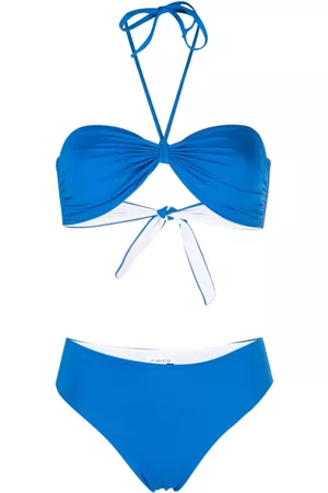 FISICO Bikini estilo bandeau fruncido