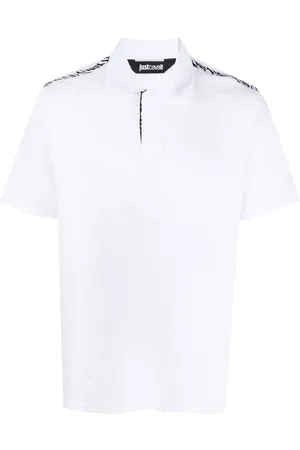 Roberto Cavalli Polo de piqué con animal print