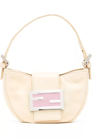 Fendi Bolso de mano Croissant mini con placa FF