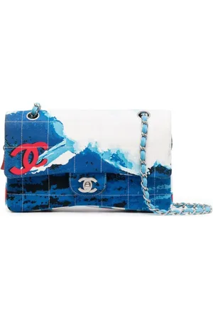 CHANEL Bolso de hombro Choco Bar Flap Surf Line 2002