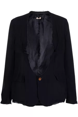 Comme des Garçons Blazer con botón y borde sin rematar