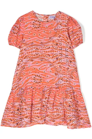 MC2 SAINT BARTH Vestido acampanado con estampado de cachemira