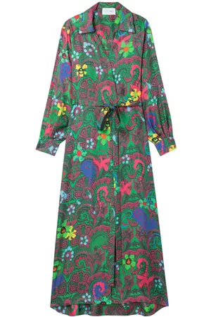AZ FACTORY Vestido cruzado con motivo de cachemira