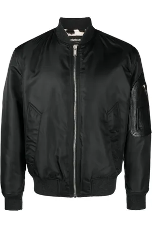 Roberto Cavalli Chaqueta bomber con logo bordado