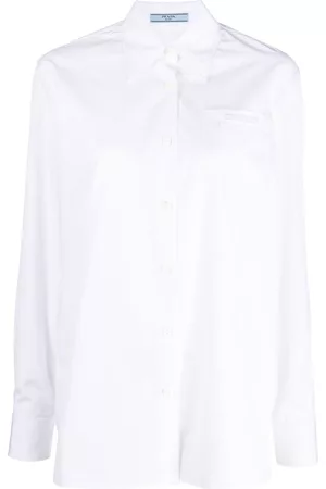 Prada Mujer Camisas - Camisa con logo bordado