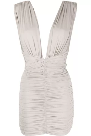 ALEX PERRY Minivestido drapeado con cuello en V