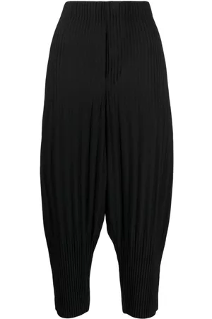 Issey Miyake Pantalones ajustados de tiro caído