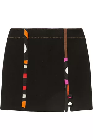 Puccini Falda con abertura y estampado abstracto