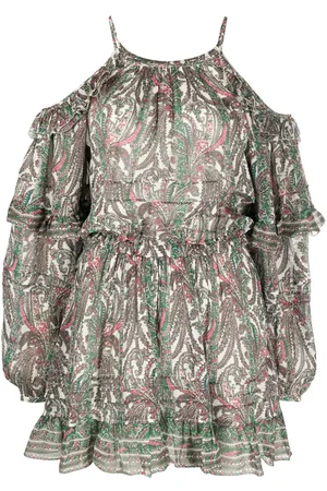 Isabel Marant Vestido con hombros descubiertos y estampado Gabinia