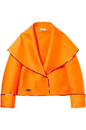Puccini Chaqueta con placa del logo y cuello ancho