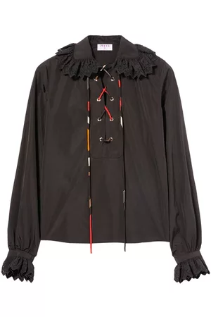 Puccini Blusa con volantes y cordones