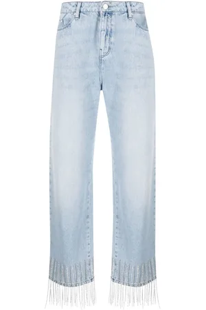 Karl Lagerfeld Vaqueros capri con flecos