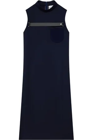 Courrèges Vestido midi con detalle de tira