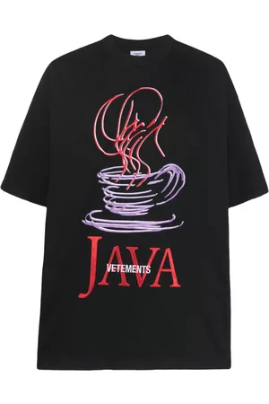 Vetements Camiseta Java con logo bordado