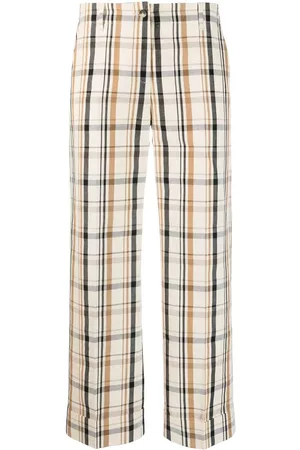 ALBERTO BIANI Pantalones capri a cuadros