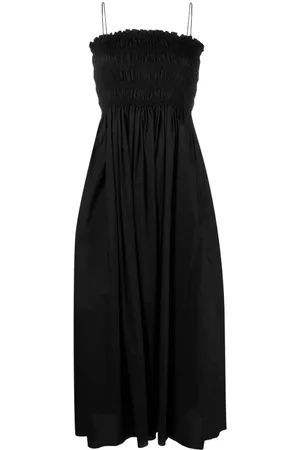 MATTEAU Vestido midi con panel fruncido