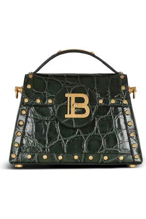 Balmain Bolso de hombro B-Buzz con relieve de piel de cocodrilo