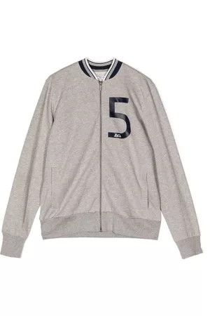 John Galliano Chaqueta con logo estampado y cremallera