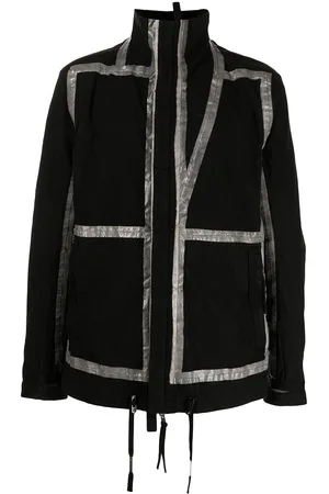 11 BY BORIS BIDJAN SABERI Chaqueta con cremallera y ribete metalizado