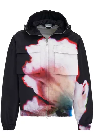 Alexander McQueen Chaqueta Solarised Flower con capucha