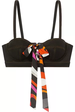 Puccini Top tipo bustier con detalle de lazo