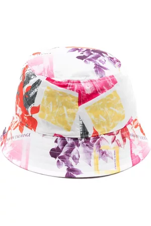 Armani Exchange Hombre Sombreros - Sombrero de pescador con estampado floral