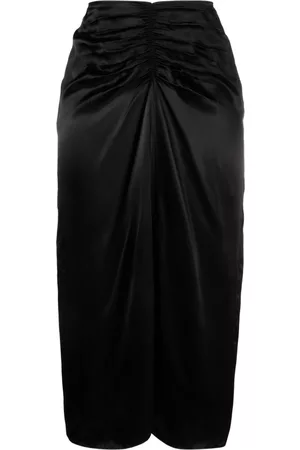 Lanvin Falda midi con cintura fruncida