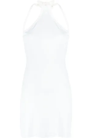 Courrèges Vestido corto con logo bordado