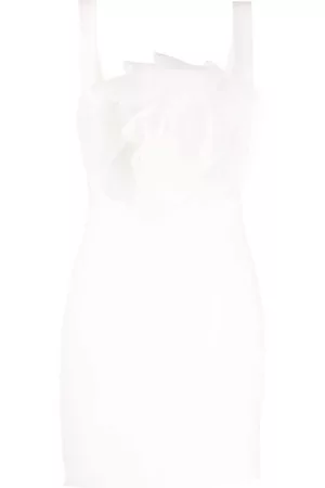 Cynthia Rowley Vestido corto sin mangas con aplique floral