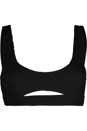 Bond Eye Top de bikini con efecto arrugado