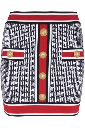 Balmain Minifalda con monograma