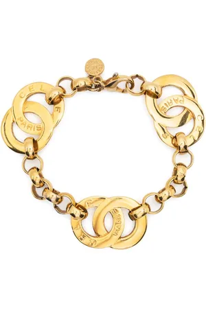 Céline Pulsera de cadena con charm circular 1990 pre-owned