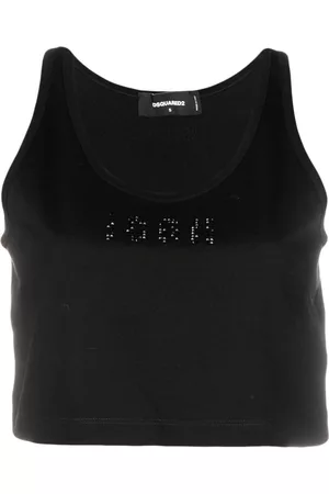 Dsquared2 Top corto con logo de apliques
