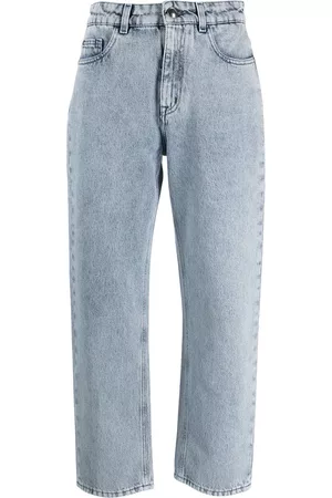 MOORER Vaqueros Phoebe capri de talle alto