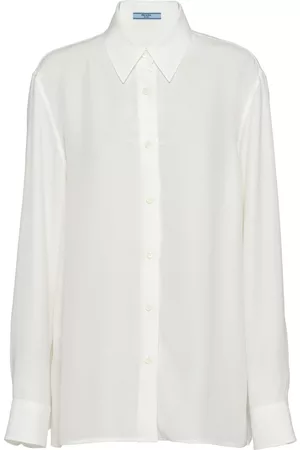 Prada Mujer Camisas - Camisa de crepé de China en jacquard