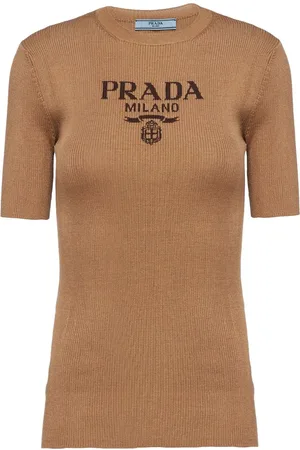 Prada Camiseta de punto con cuello redondo