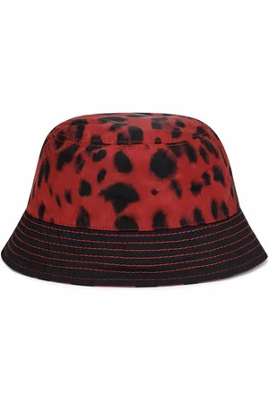 Dolce & Gabbana Sombrero de pescador con estampado de leopardo
