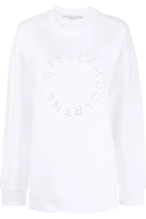 Stella McCartney Sudadera con logo y detalles de strass