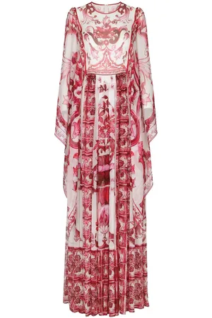 Dolce & Gabbana Vestido largo con estampado Mayólica