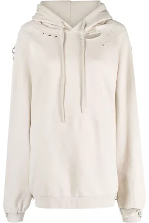 RAF SIMONS Sudadera oversize con capucha y detalle rasgado