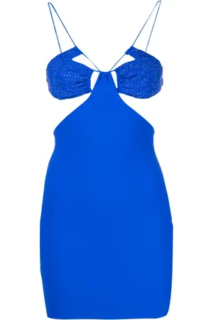 Amazuìn Vestido Eva corto con aplique de cristales