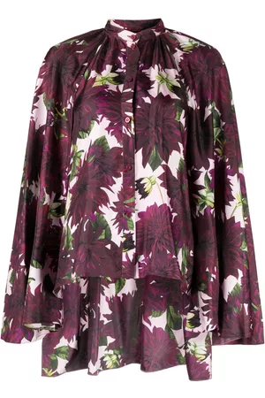 Oscar de la Renta Camisa Dahlia con motivo floral