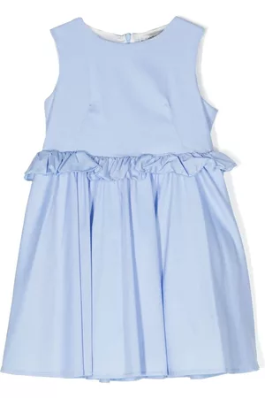 Simonetta Vestido plisado con ribete de volantes