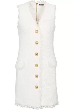 Balmain Vestido corto con cuello en V